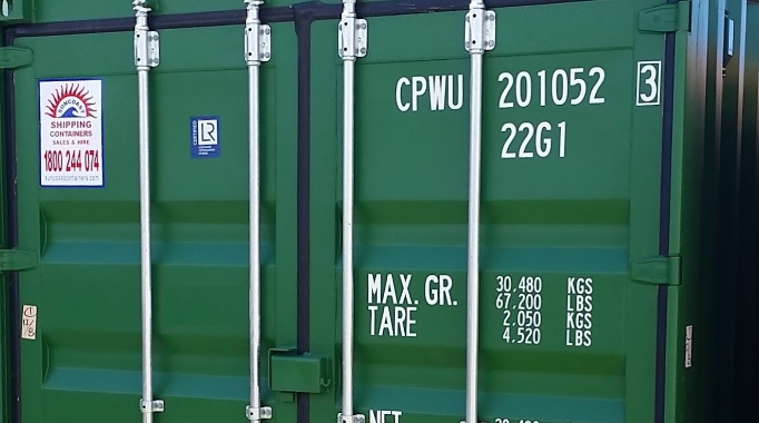 Green Shipping Container